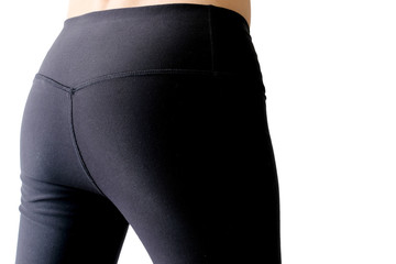 Body woman perfect shape of beautiful sexy hips and bottom on white background. Healthy lifestyles fashion and lose weight concept