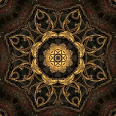 Creative for background.Floral fantasy style ornament.For fabric, print, carpet ornaments Persian relief. Finish stained glass in the Oriental style. Art graphics