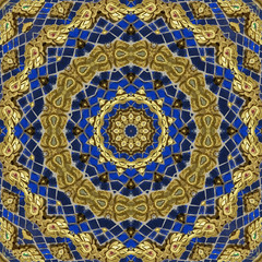Creative for background.Floral fantasy style ornament.For fabric, print, carpet ornaments Persian relief. Finish stained glass in the Oriental style. Art graphics