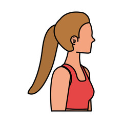 young sport woman avatar character