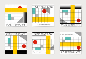 A set of social media post templates. For personal and business accounts.