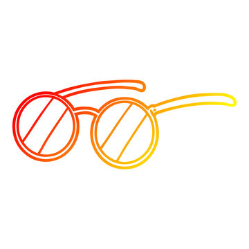 recommend clip art: warm gradient line drawing cartoon spectacles