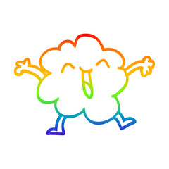 rainbow gradient line drawing cartoon expressive weather cloud