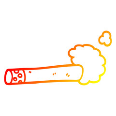 warm gradient line drawing cartoon cigarette
