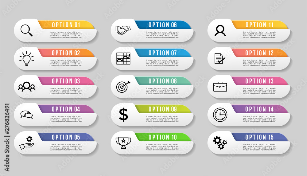 Poster vector infographic design template with options steps and marketing icons. business data visualizati