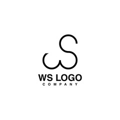 ws initial logo design