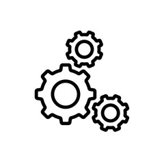 Gear symbol icon vector illustration