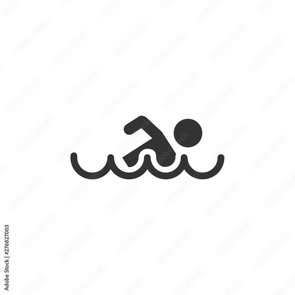 Aufkleber swimming pool icon template black color editable. swimming pool symbol vector sign isolated on white