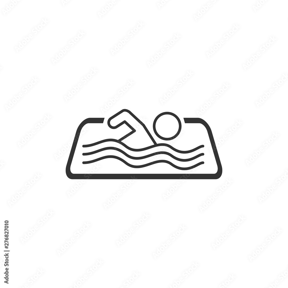 Aufkleber Swimming Pool icon template black color editable. Swimming Pool symbol vector sign isolated on white background. Simple logo vector illustration for graphic and web design.