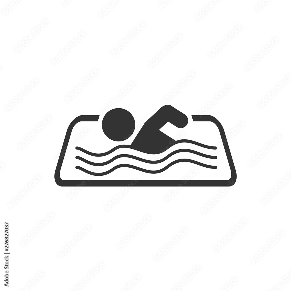 Aufkleber swimming pool icon template black color editable. swimming pool symbol vector sign isolated on white
