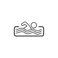 Swimming Pool icon template black color editable. Swimming Pool symbol vector sign isolated on white background. Simple logo vector illustration for graphic and web design.