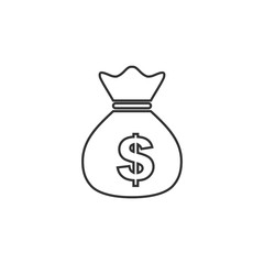 Money Bag icon template black color editable. Money Bag symbol vector sign isolated on white background. Simple logo vector illustration for graphic and web design.