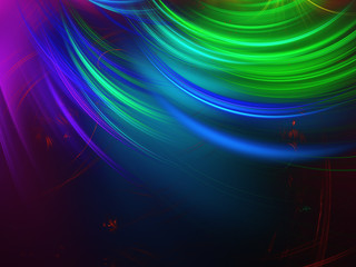 blue abstract fractal background 3d rendering illustration