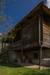 Fototapeta na wymiar ethnographic museum ancient caucasus architecture