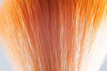 makeup brush close up on white background