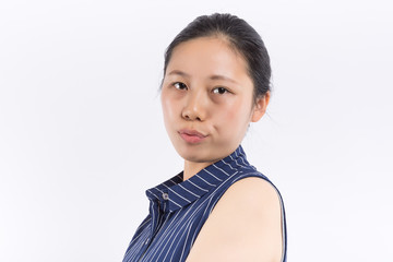 Unhappy Business Woman Waiting in Empty Conference Room. Sad female manager waiting of employees in...