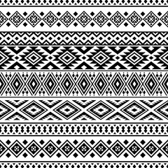 Ikat ethnic pattern vector in black and white color