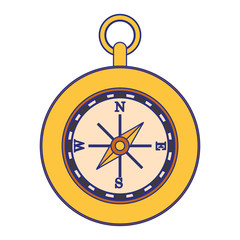 Navigation compass travel symbol isolated vector illustration