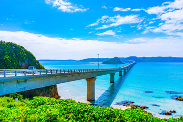 Obraz premium 角島大橋 山口県 下関市