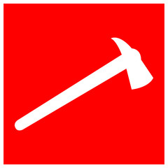 Fire AXE Symbol Sign Isolate On White Background,Vector Illustration EPS.10