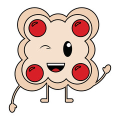 Delicious Fast food cartoon object