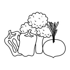 fresh vegetables healthy food icons