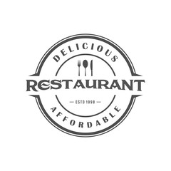 restaurant and catering logo template vector
