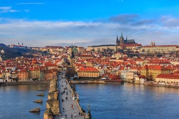 View onto Prague Castle from Charles Bridge © SvetlanaSF