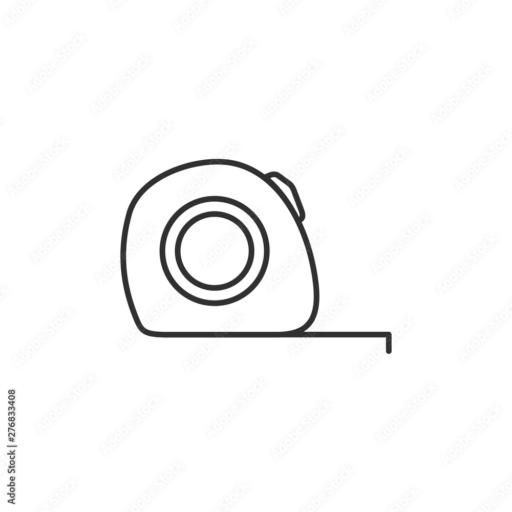Aufkleber tape measurement icon template black color editable. tape measurement symbol vector sign isolated on