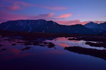 夜明けの北アルプス・立山 / 天狗平