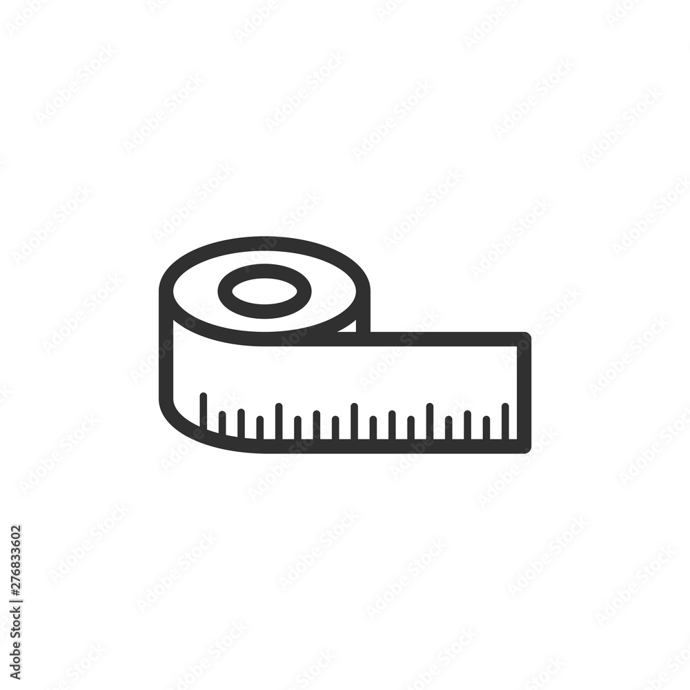 Aufkleber tape measurement icon template black color editable. tape measurement symbol vector sign isolated on