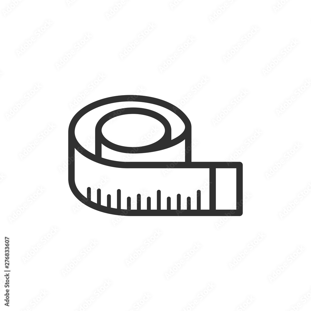 Aufkleber tape measurement icon template black color editable. tape measurement symbol vector sign isolated on