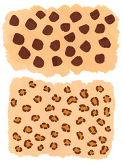 Hand drawn leopard pattern