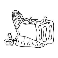 fresh vegetables healthy food icons