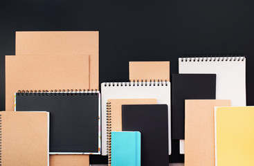 Set old diaries business black beige. Accessories