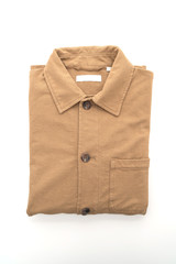 folded shirt on white background