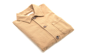 folded shirt on white background