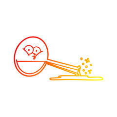 warm gradient line drawing cartoon spilled chemicals