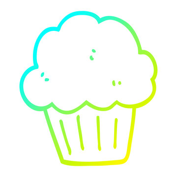 recommend clip art: cold gradient line drawing cartoon  muffin