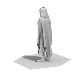 3d render, warrior character, illustration