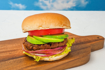 ハンバーガーセット　American fast food hamburger