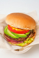 ハンバーガーセット　American fast food hamburger