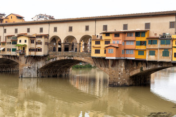 Fototapeta na wymiar Detail of Ponte Vecchio Bridge Florence