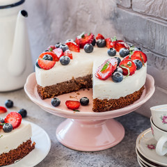 No Bake Berry Cheesecake