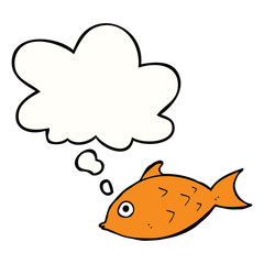 cartoon fish and thought bubble