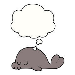 cartoon seal and thought bubble
