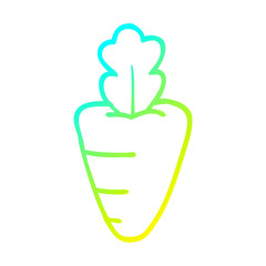 cold gradient line drawing cartoon healthy carrot