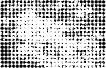 Abstract halftone wave dotted background. Monochrome texture of dots for printing.