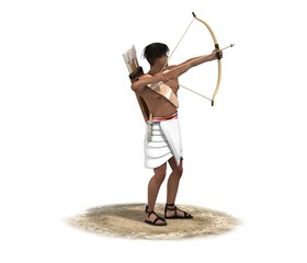 3d render, warrior character, illustration