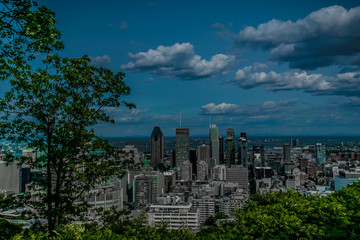 Fototapeta na wymiar Montreal from Mount Royal view